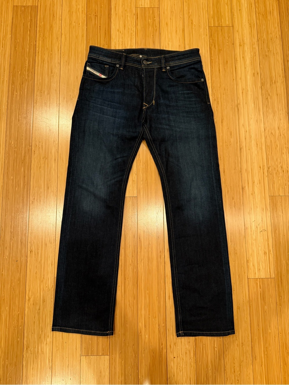 Diesel Men's Straight Jeans - Dark Indigo Blue